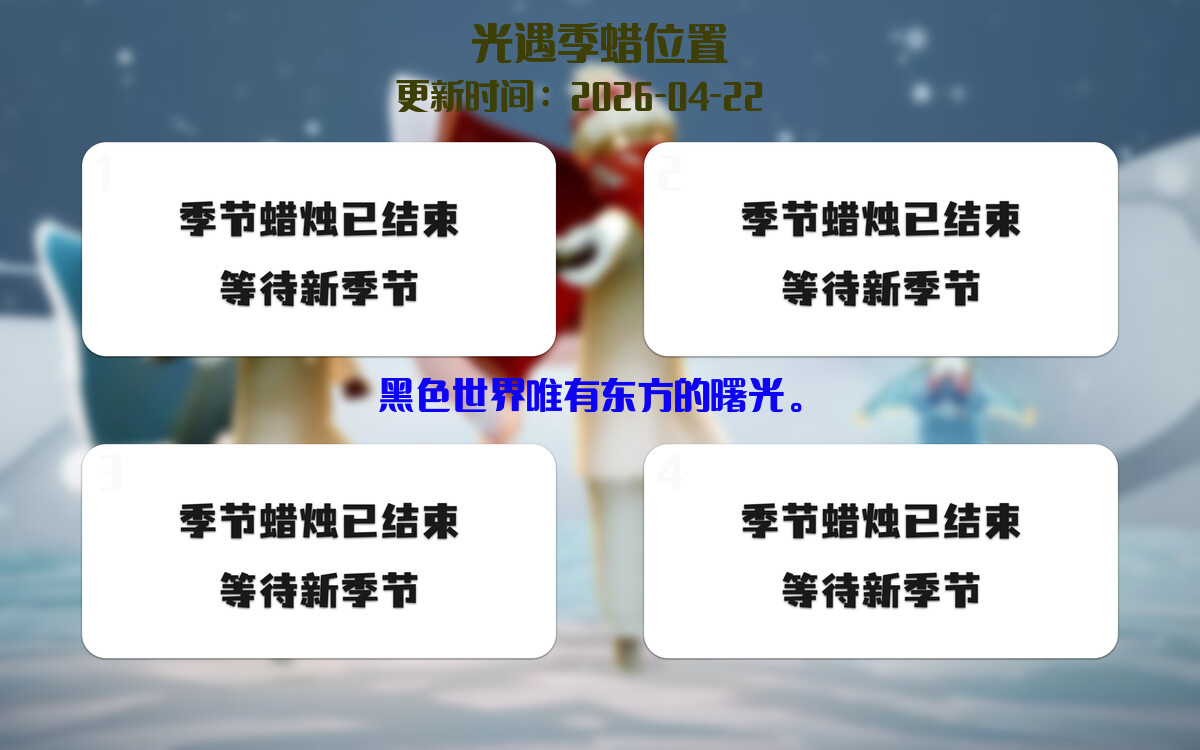 季节蜡烛汇总图