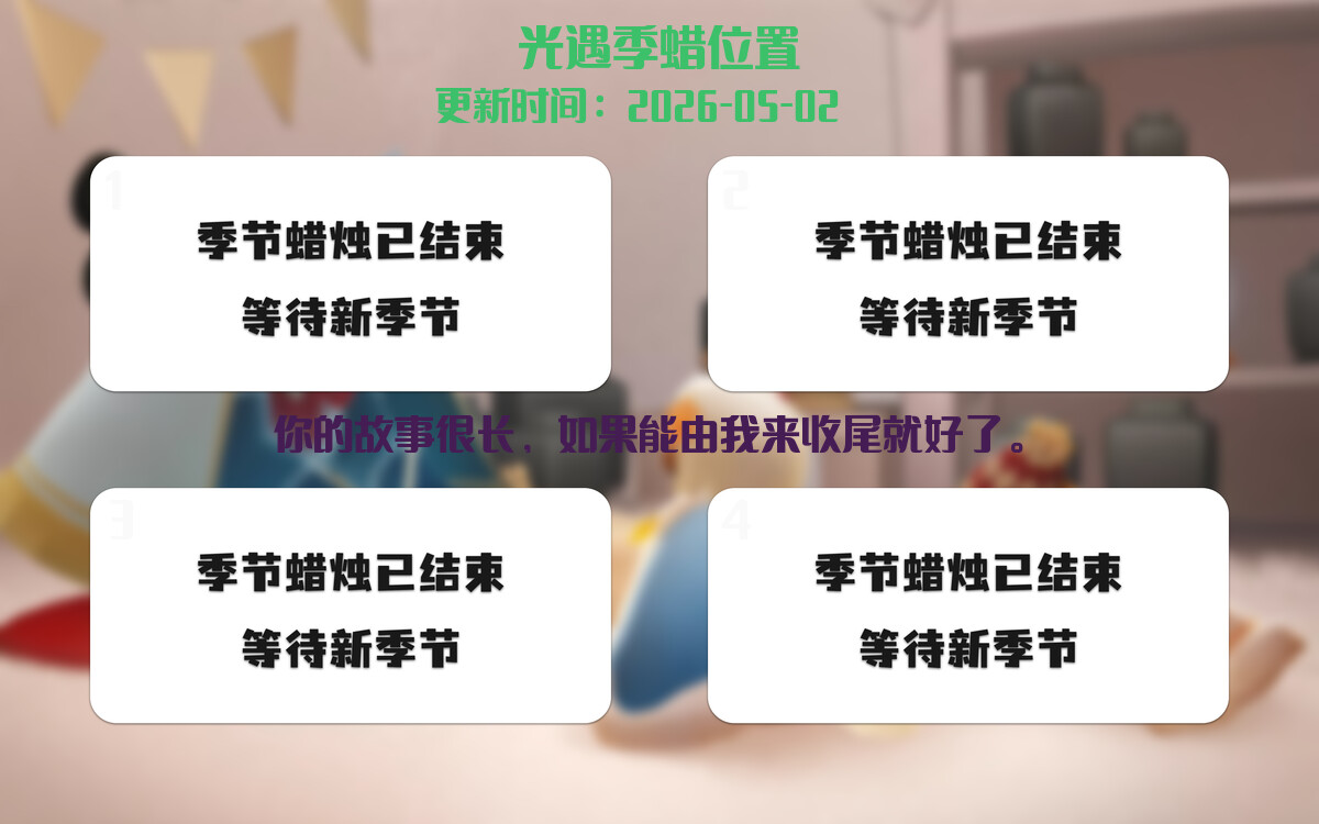 季节蜡烛汇总图