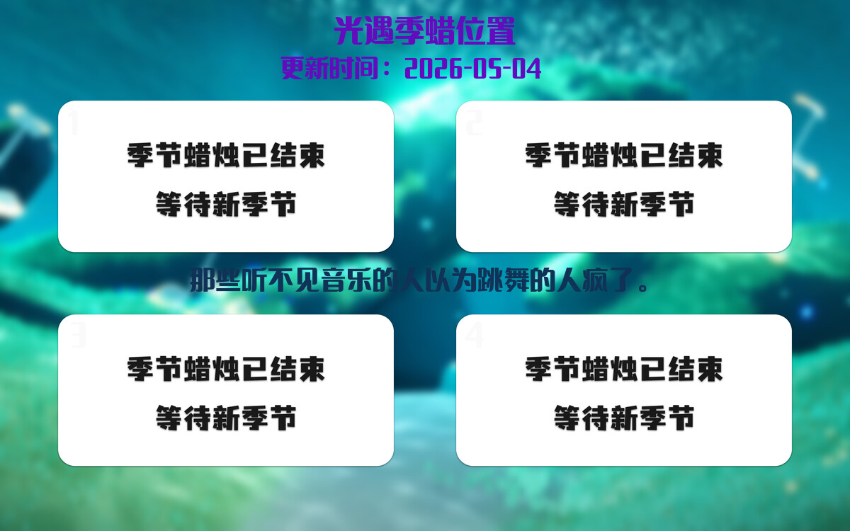 季节蜡烛汇总图
