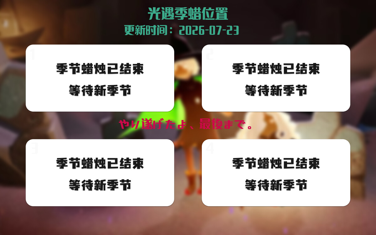 季节蜡烛汇总图