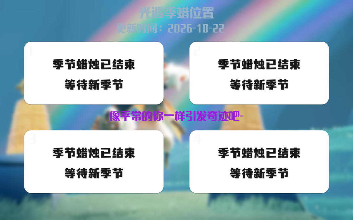 季节蜡烛汇总图