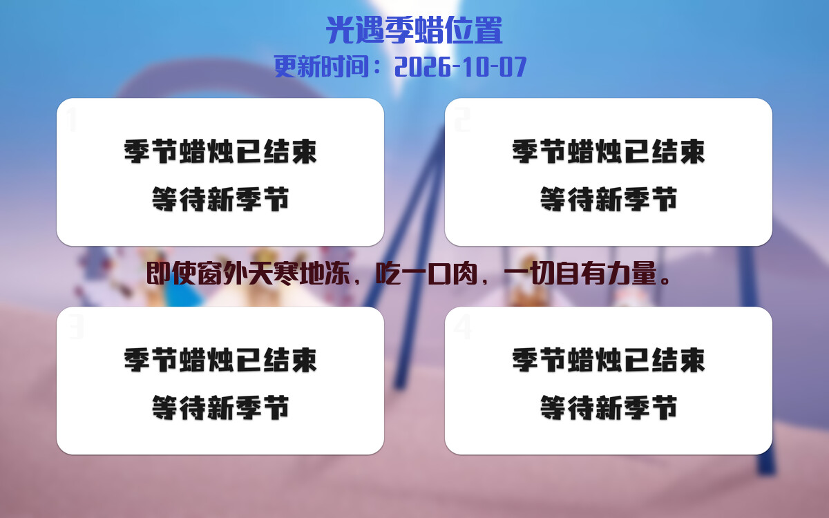 季节蜡烛汇总图