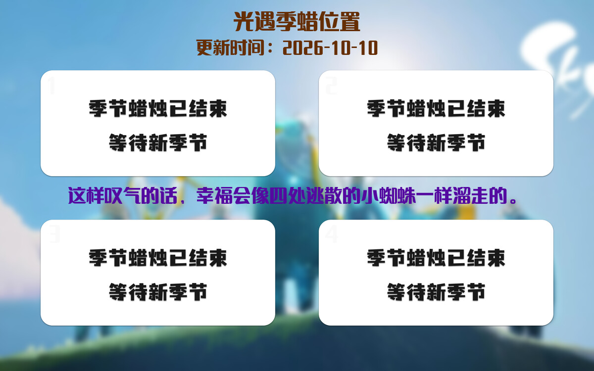 季节蜡烛汇总图