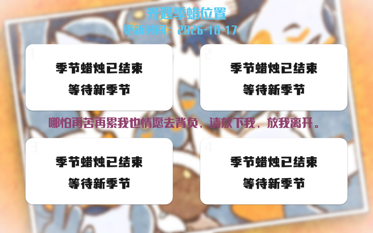 季节蜡烛汇总图