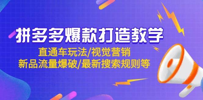 图片[1]-（14681期）拼多多爆款打造教学：直通车玩法/视觉营销/新品流量爆破/最新搜索规则等-倾慕云小窝