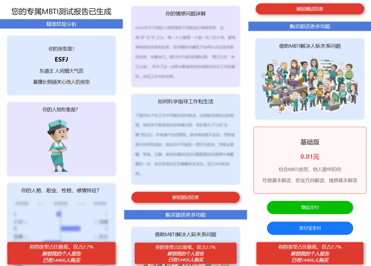 图片[4]-MBTI性格测试网站源码带h5端 亲测-倾慕云小窝